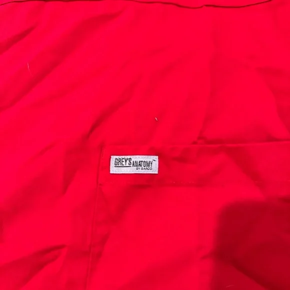 Grey's Anatomy Vibrant Red Scrub Top - Picture 4 of 10